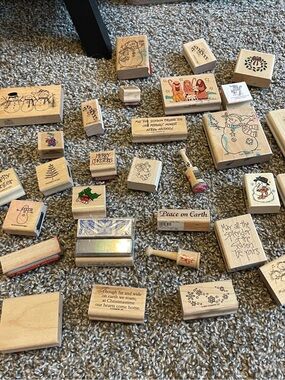 Stampin' Up! Wood-Mount Holiday/Christmas Stamps with Nativity Stamps
